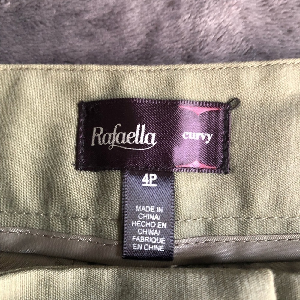 RAFAELLA Curvy Sage Army Green ankle pants size 4P #p1008 - Picture 3 of 6
